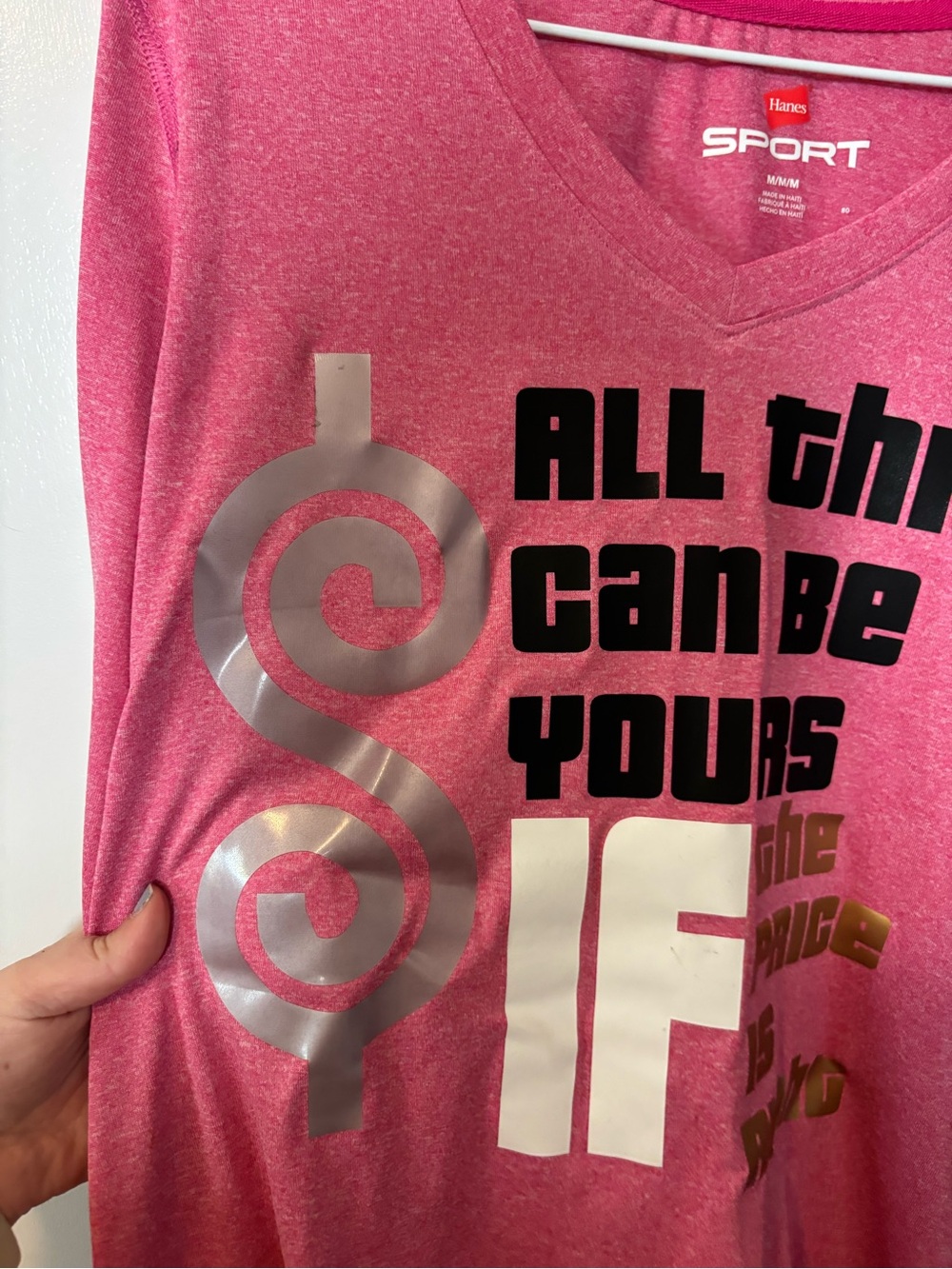Handmade Pink Price is Right Long Sleeve Tee Women’s Medium - Picture 2 of 4